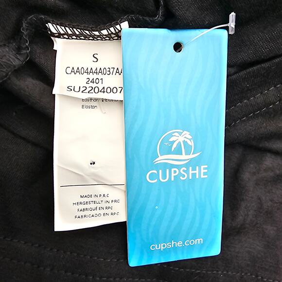 Cupshe Womans size S Baby Doll Spaghetti Strap Tank Top Black Y2K Style NEW - Picture 5 of 7